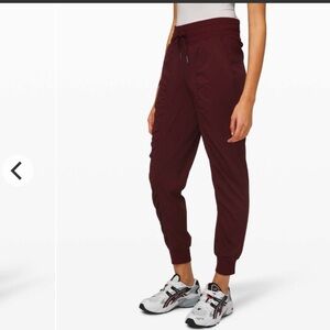 Lululemon- Mid Rise Dance Studio Joggers- Sz 10- Full Length- Garnet